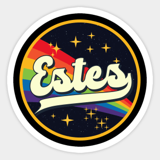 Estes // Rainbow In Space Vintage Style Sticker